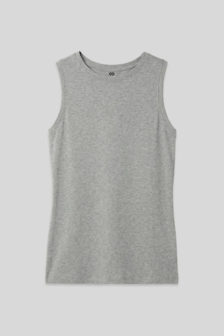 Gri Melanj Slim Fit Basic O Yaka Sıfır Kol Kadın Atlet - 97313 Gri
