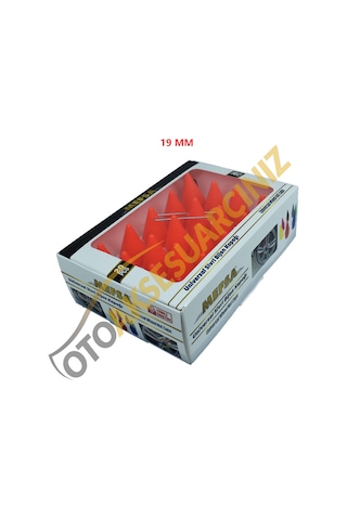 A Kalite Mefsa Bijon Kapağı Sivri 19 Mm Turuncu 20 Li Set