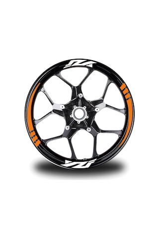 One Vıp Sale Yzf Yazılı Prim Kalite Neon Turuncu Takım Jant Sticker Modeli