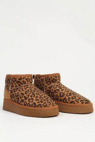 Pierre Cardin Pıercardın Pc-55184 Taba Leopar Kadın Süet Bot Taba