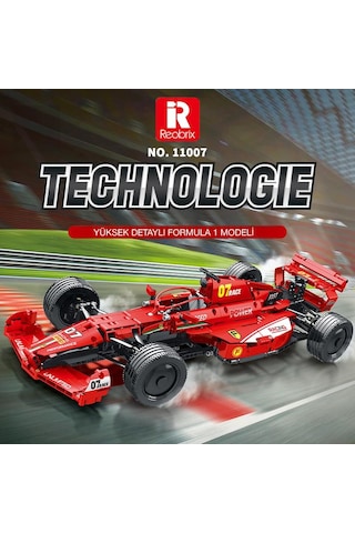 Reobrix Racing Car Static Edition Ferrari F1 11007 Brick Yapım Seti