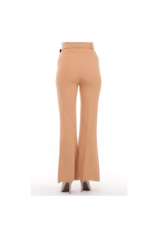 Cedy Kadın İspanyol Paça, Yüksek Bel, Kemerli Pantolon, Oversize Kesim, C3004 Yeşil 001
