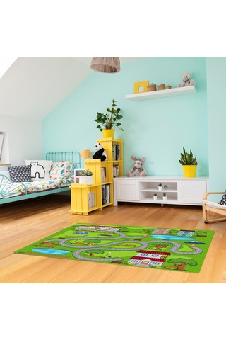 Carpdress Desenli Kaydırmaz Oyun Halısı 100 X 150 Cm S Desen