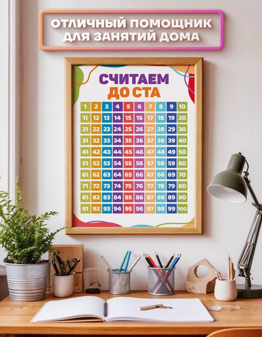 Posuta Eğitici Poster: 100'e Kadar Sayma 327477832