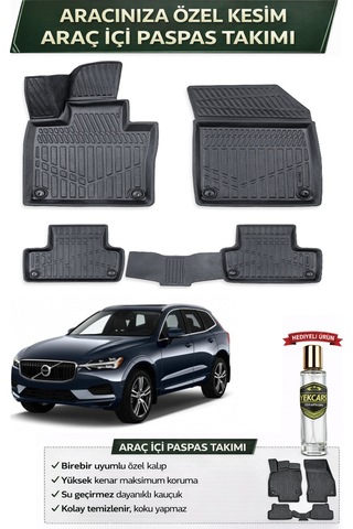 Volvo Xc60 2019 Model Aracınıza Özel Üretim Esnek Kauçuk Paspas Takımı