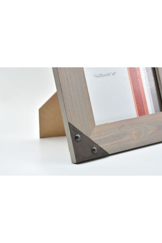 15X20Cm Metal Kenarlıklı Ahşap Fotoğraf Çerçevesi / Acr-Sf6561K
