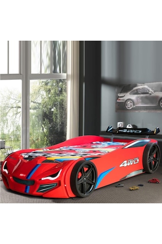 Arabalı Yatak , Bazalı Arabalı Yatak Merso Eko - Kırmızı