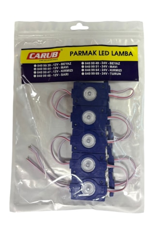 Parmak Lamba Tek Lens 12v Mavi 10'lu Br 040 99 44