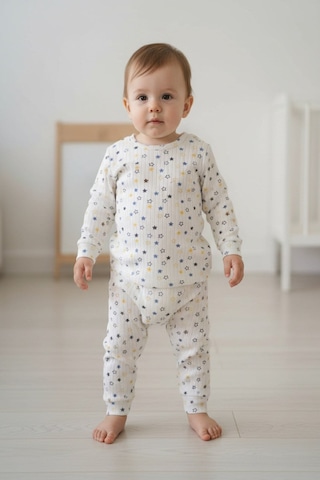 Aden Kids Raporlu Kumaş Desenli Çocuk Pijama Takımı Laci