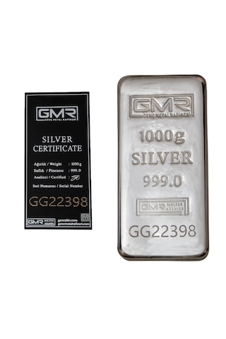E-gümüş 1000gr Külçe Gümüş