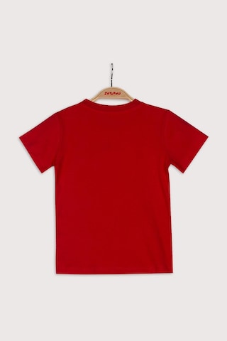 Zeyland Unisex Çocuk Kısa Kollu Basic T-shirt - Kırmızı KIrmızı