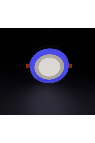 Noas Yl11 0600 Sıva Altı 6+3w 3 Fonksiyonlu Yuvarlak Led Spot 6500k Beyaz+mavi Beyaz