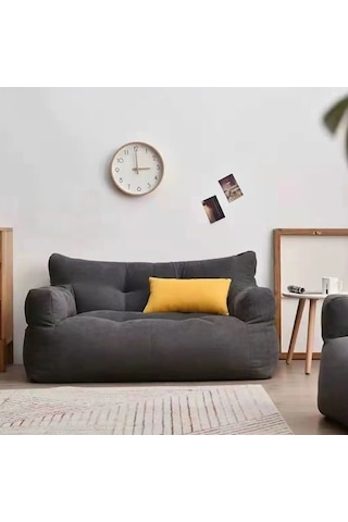 Efsane Kamp Lüx Konfor Çift Kişilik Mikro Partikül Süngerli Koltuk Koyu Gri