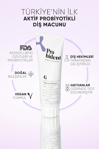 Probident Kids Üzüm Çekirdeği + Kids Şeftali Diş Macunu 2 x 75 ML