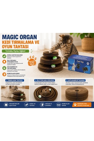 Majo İki Katlı Karton Tırmalama