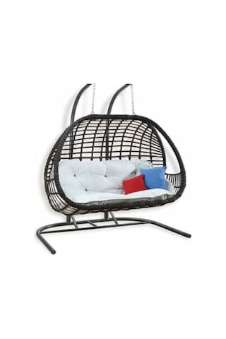 Makrome&Tasarım Çift Kişilik Rattan Salıncak (519321514) Kahverengi
