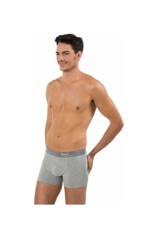 Kom Erkek Gri Boxer 2'li Gri