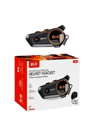 Blic 1500 MAH Rgb Işıklı Su Geçirmez Motosiklet İntercom