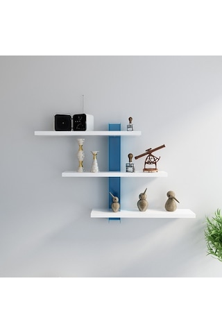 Duvar Rafı Mita Beyaz Mavi