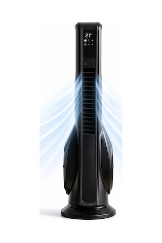 Smart Akıllı Turbo Fan Auhma Led Ekranlı Kumandalı 90 Hareketli Serinletici Soğutucu Vantilatör