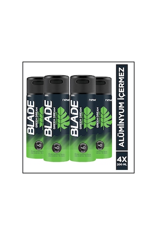 Blade Green Dream Erkek Alüminyumsuz Deodorant 4x200 Ml