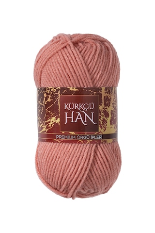 Kürkçü Han Dekor 100gr 100m El Örgü İpi Gül Kurusu