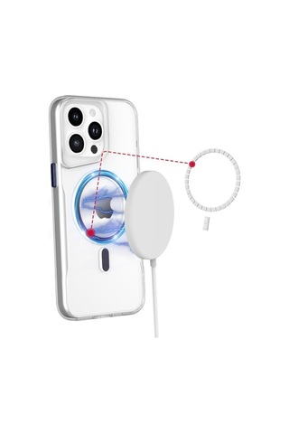 İphone 16 Plus Kılıf Pc Poso Magsafe Kapak - Şeffaf Renk