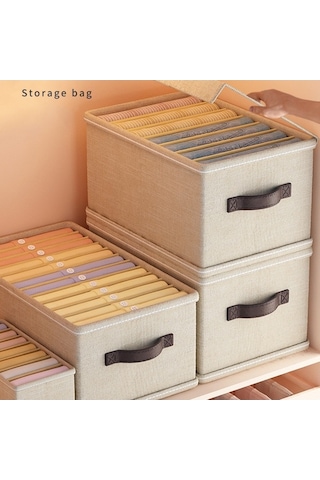 Dancemonkey Cbtx 7 Izgaralı Dolap Saklama Kutusu, Katlanabilir Elbise Düzenleyici, Şeffaf Pencere Kapaklı - Gri 140l