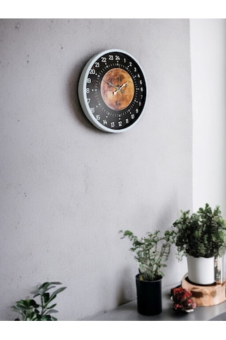 36 Cm Beyaz 24 Saat Göstergeli Özel Tasarım Duvar Saati Diğer 28221536