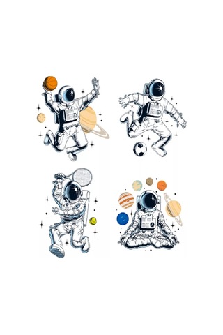 Brightnest Astronot Duvar İç Dekorasyon Etiketleri 206812841 Beyaz