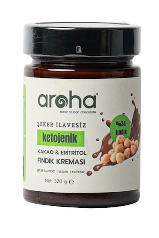 Kakao & Eritritollü Ketojenik Fındık Kreması %34 Fındık 320 G