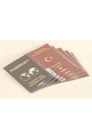 Pasaport Koruyucu, Şeffaf Su Geçirmez Şık Görünüm 5 Adet