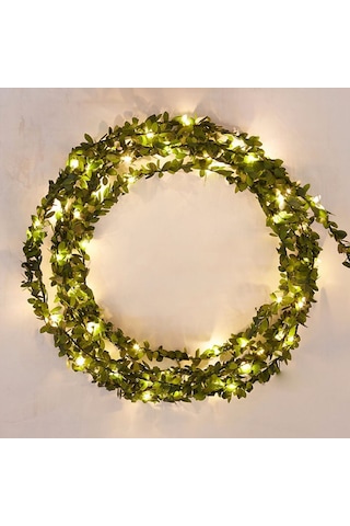 Uravas Store Yapraklı Dekorlu3 Metre Peri Led Pilli Işık Yılbaşı Aydınlatma