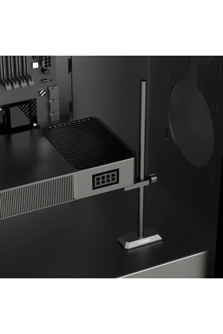 Sones Coolmoon Gh195 Masaüstü Bilgisayar Dikey Monte Edilen Grafik Kartı Koruma Rafı Metal Çubuk Manyetik Destek Braketi, Renk: Gümüş