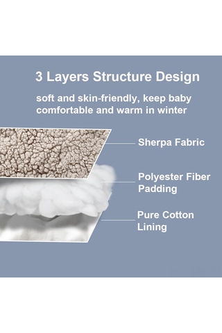 Maiyame Bebek Kışlık Kalın Sherpa Battaniye Ayırıcı Bacaklı Uyku Çantası Pembe M 0-3 Ay Pembe