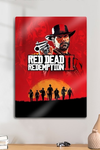 Metal Baskı Parlak Duvar Tablosu - Rdr2 - Red Dead Redemption 2, Oyun