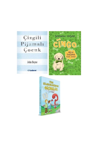 Çizgili Pijamalı Çocuk + Cingo + Evrensel Türk Bilmecelerinden Seçmeler 3 Kitap