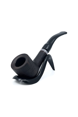 Dapper Bent Billiard Briar Gül Kökü 9 Mm Filtreli El Yapımı Pipo - 3069