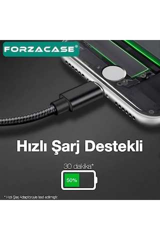 Forzacase FC892 60 W 3A Type-C To Type-C Çevirici Şarj Ve Data Kablosu 20 CM