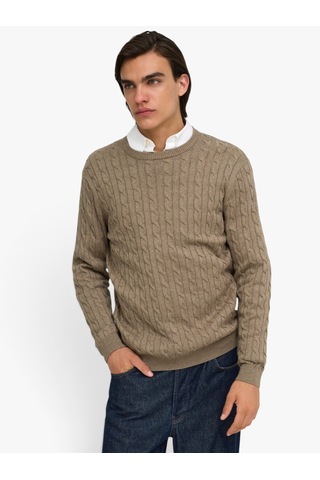 Only & Sons Onslouı Reg 12 Cabel Crew Knıt Noos Erkek Kahverengi Kazak - Os22033762