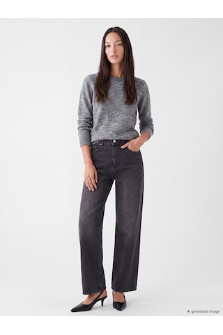 Lcwaıkıkı Classic Gri Wideleg Kadın Jean Pantolon