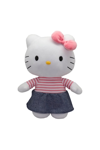 Hello Kitty Pelüş 30 Cm Pink Strip Top Çok Renkli