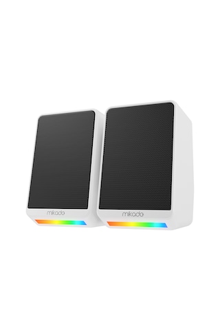 Mikado Md-178 2.0 3w-2 Beyaz Rgb Aydınlatmalı Usb + 3.5mm Usb 5v Speaker Hoparlör