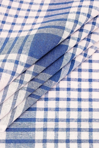 Pamuklu Mavi Renkli Pöti Kareli 4'lü Kurulama Bezi, Beslenme Örtüsü, Servis Peçetesi