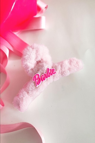 Eyer Shoping Barbie Peluş Mandal Toka Pembe