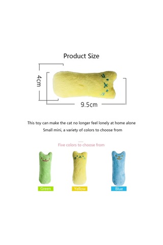 Madpet Catnip Kedi Oyuncağı Mavi Sesli Peluş Kedi Oyuncak, Isırınca Ses Çıkaran Plush Cat Toy, Yumuşak Dayan