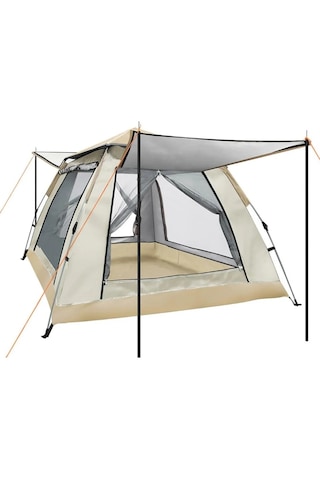 Ac6637 Otomatik Kamp Çadırı 6 Kişilik 240x240 Cm Açık Bej
