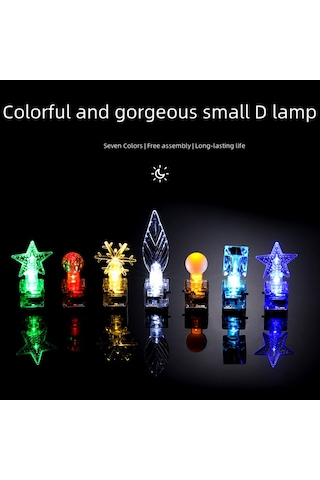 Yifomall Akvaryum Işıklı Dekoratif Aydınlatıcı - Renkli Led Mini Fener, Pil Desteğiyle Hafif Ve Dayanıklı Plastik Yapı Mavi