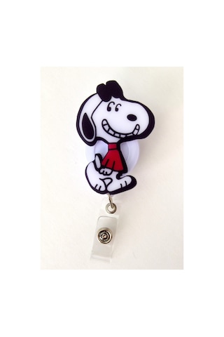 Kırmızı Kazaklı Snoopy Temalı Yoyo Yaka Kartlığı