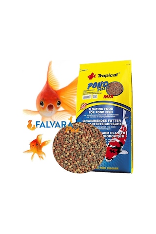 1000 Gram Tropical Pond Pellet Mix Pond Balık Yemi-kovadan Bölme